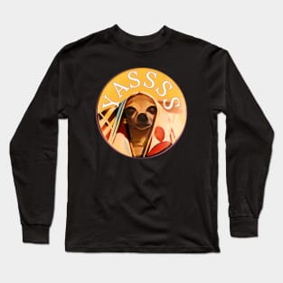 Retro Chic Chihuahua Logo Long Sleeve T-Shirt